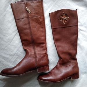 Tory Burch riding boots , size 9 , dark brown color